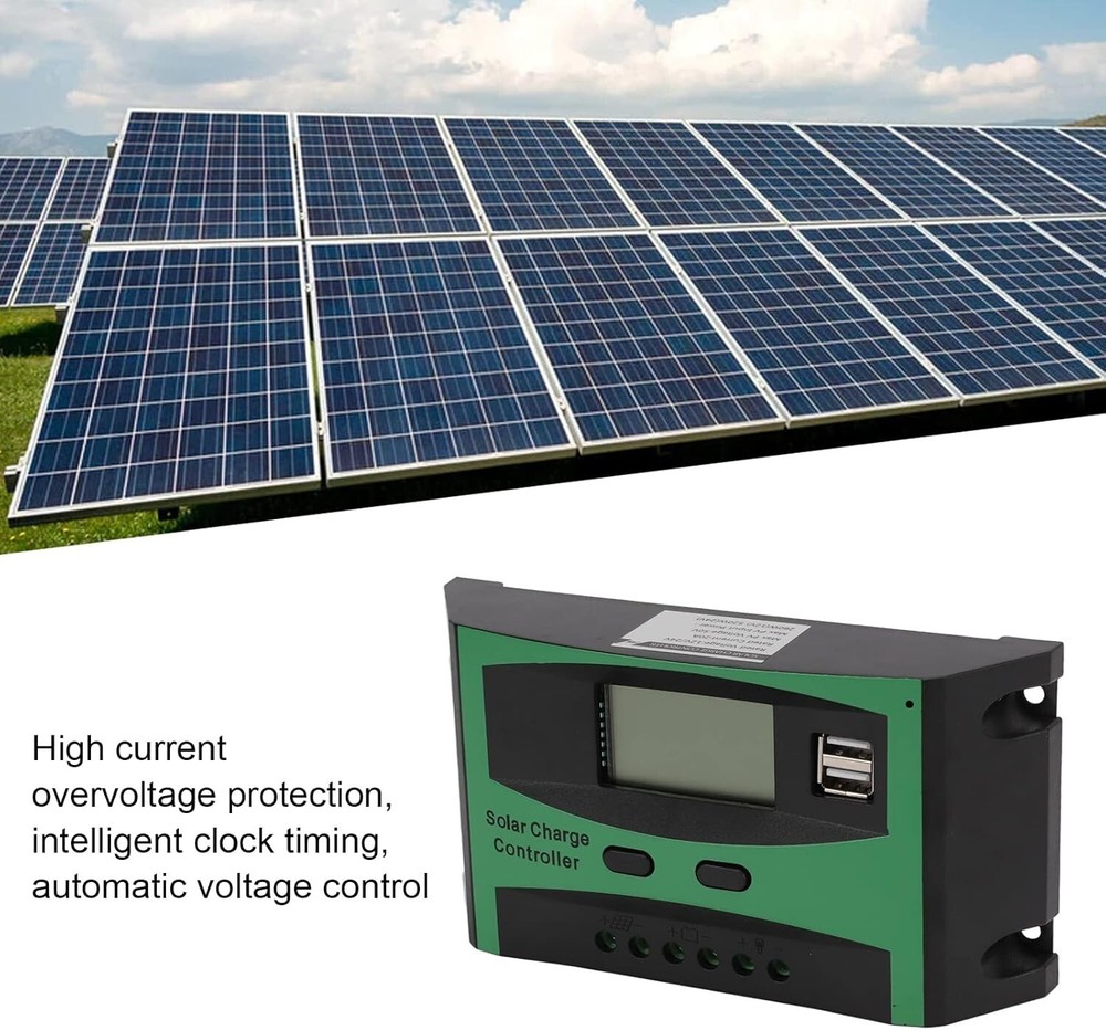 PWM Solar Panel Charge Controller with LCD. 12V 24V - 50 Amps