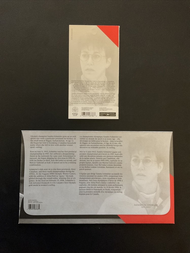 2014 Canada # 2706, Sandra Schmirler Set.