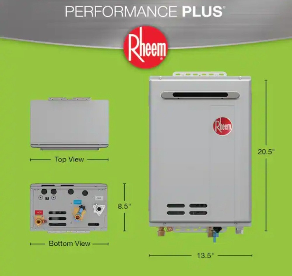 Rheem 160,000 BTU Outdoor Liquid Propane Tankless Water Heater ECO160XLP-3 (OB)