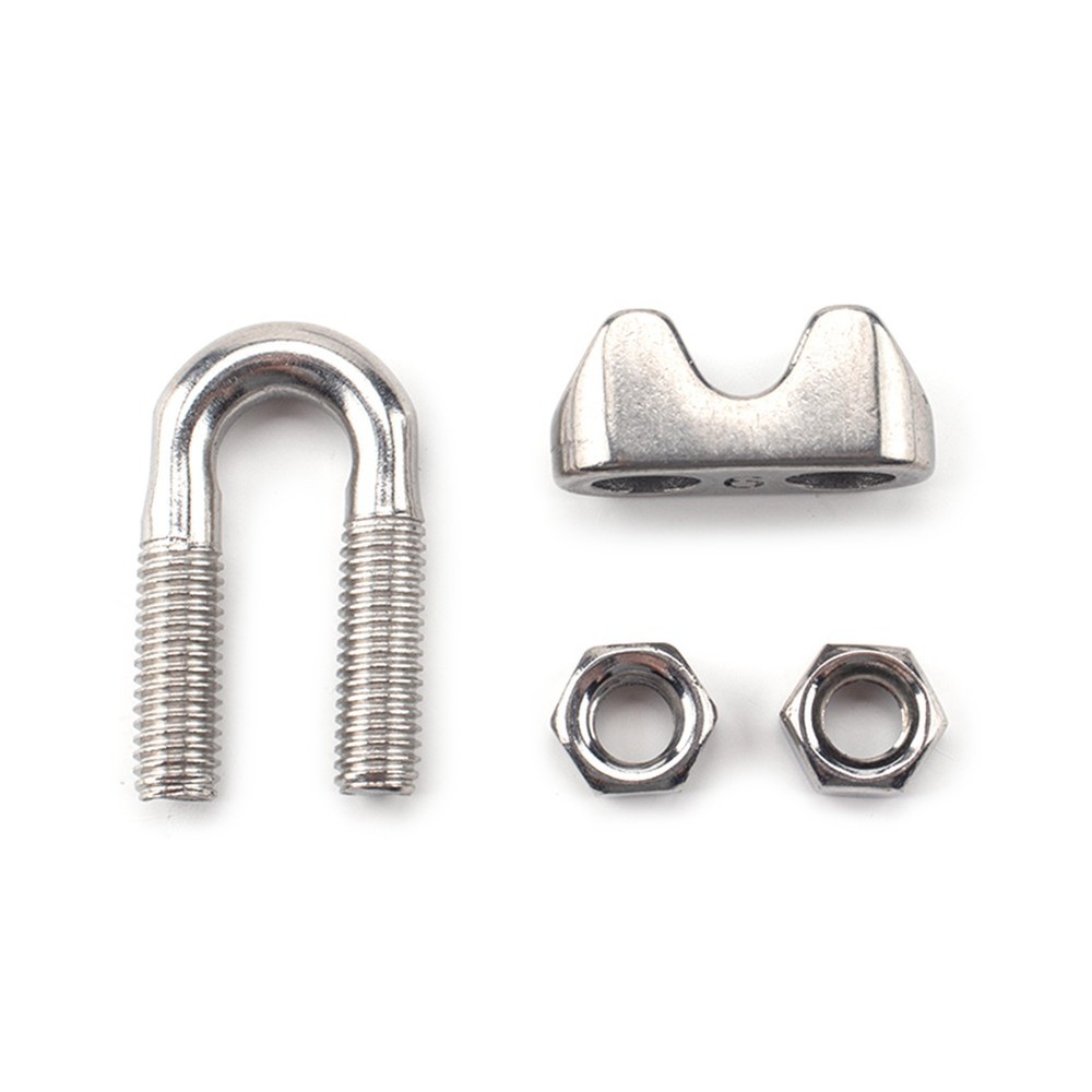 30PCS Car M6 Wire Rope Fixed Clamps with Triangular Ring Stainless Steel