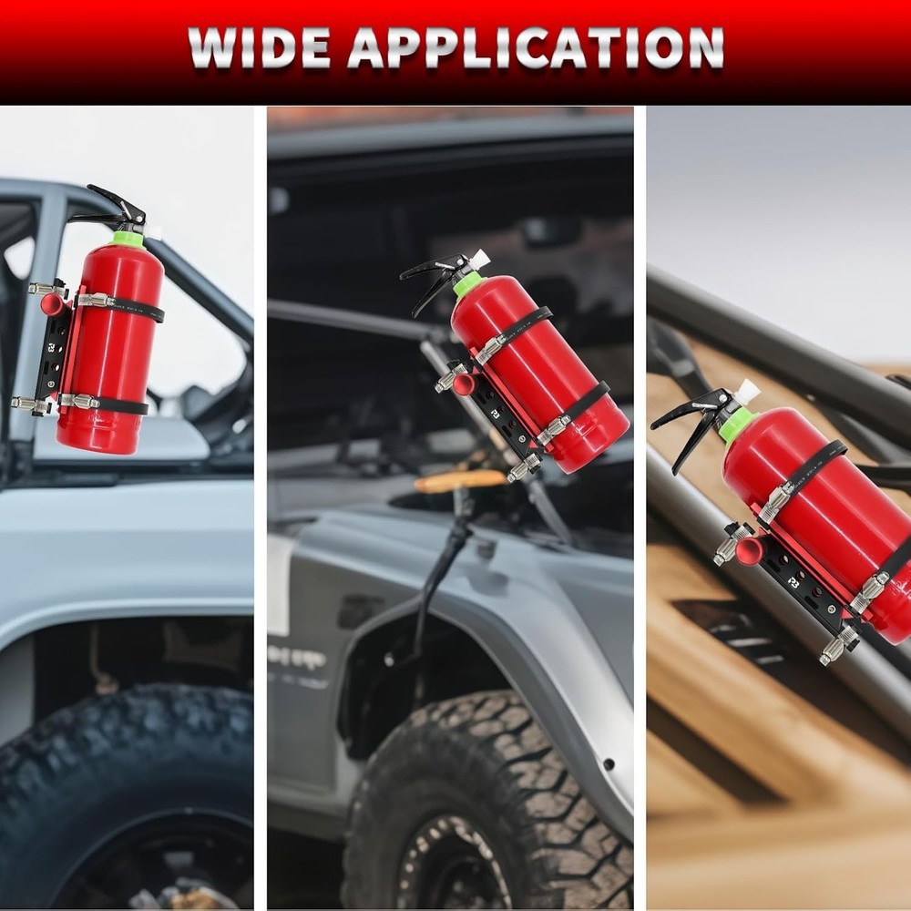 Universal Quick Release Fire Extinguisher Mount, CNC Aluminum Adjustable Roll...