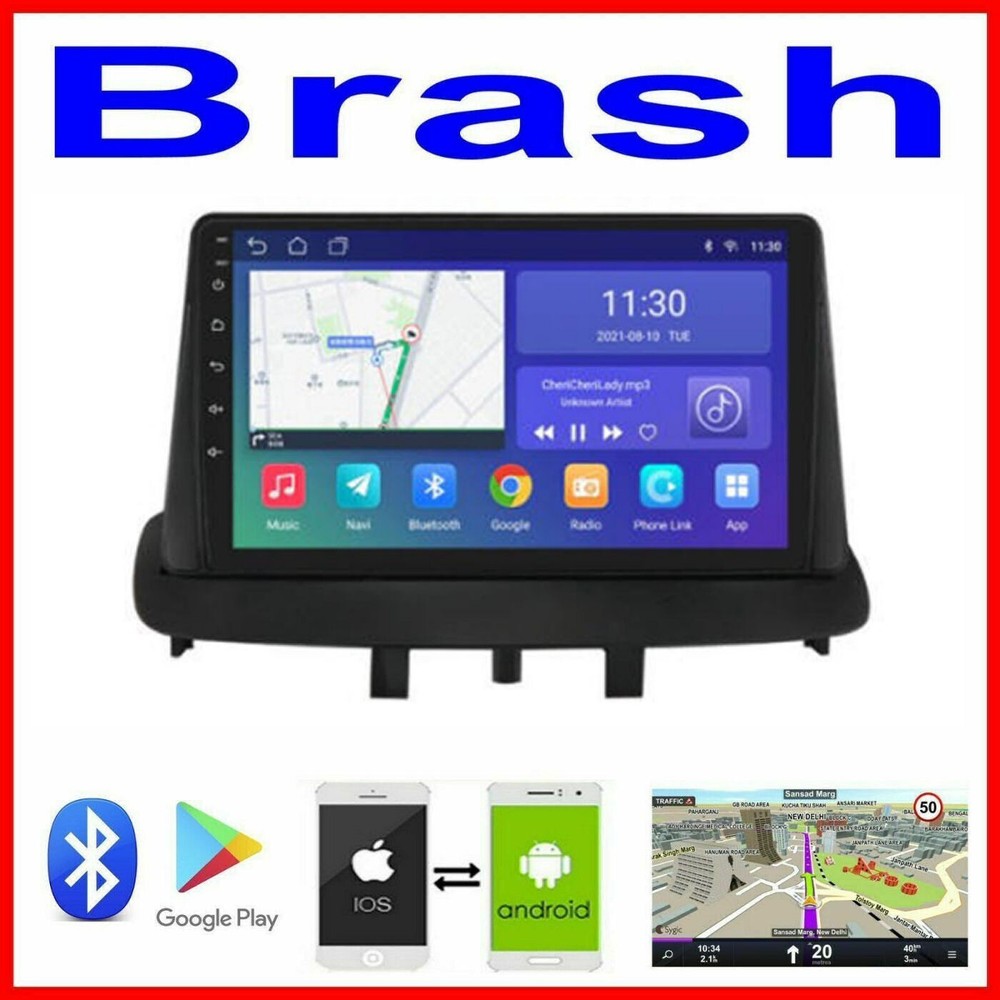 RENAULT MEGANE 2009-2016 GPS CARPLAY ANDROID AUTO ODB DAB+ TPMS DVR CAMERA     a