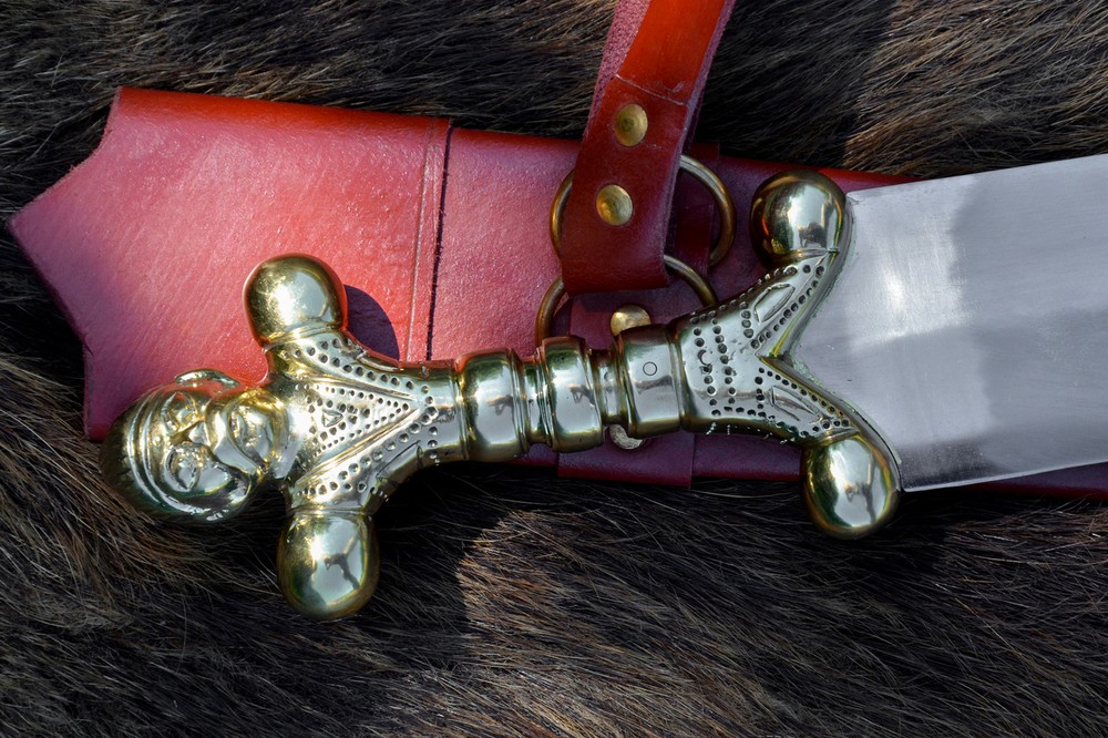 Long Celtic Sword with Sheath