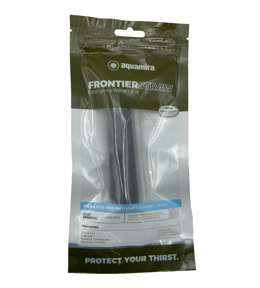 Aquamira Frontier Straw Emergency Water Filter System 30 Gallons 67109