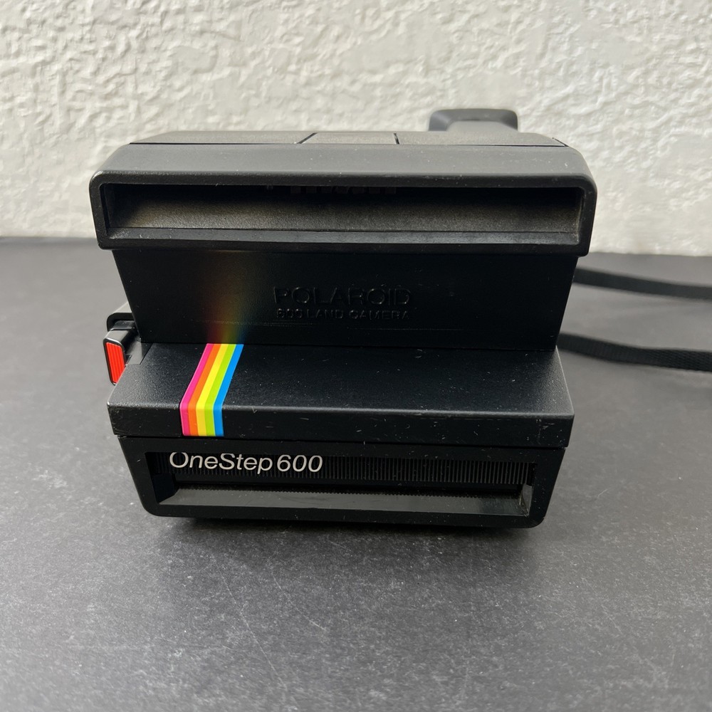 Vintage Polaroid Camera One Step 600 Land Instant Rainbow Stripe Tested