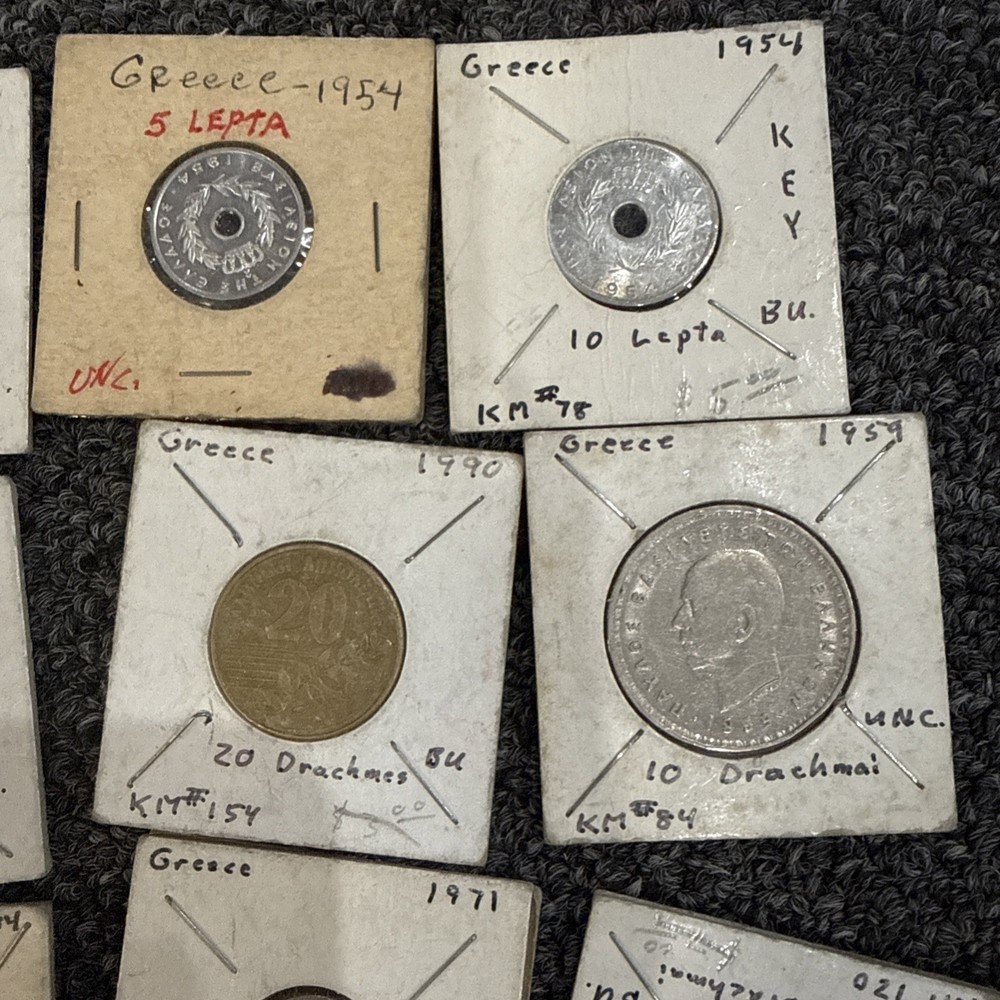Lot Of 14 Foreign Coins - Greece