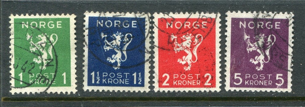 Norway #203-206 Lions Complete Set [Used]