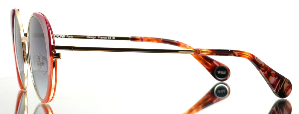 WOOW Super Wild 1 3053 Solid Raspberry Womens Gradient Sunglasses 49-18-140