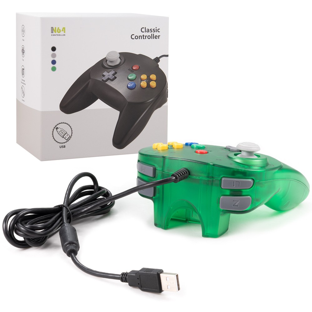 For Switch PC MAC N64 USB Controller Gamepad Joypad for Steam & Super Retrocade