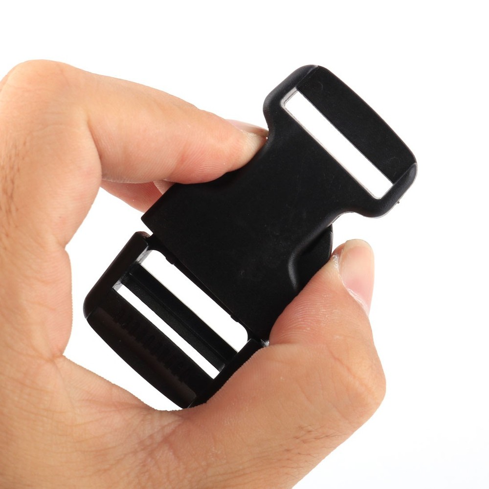 Backpack Bag Strap Plastic Side Quick Release Buckle Black 34mm Width 2pcs
