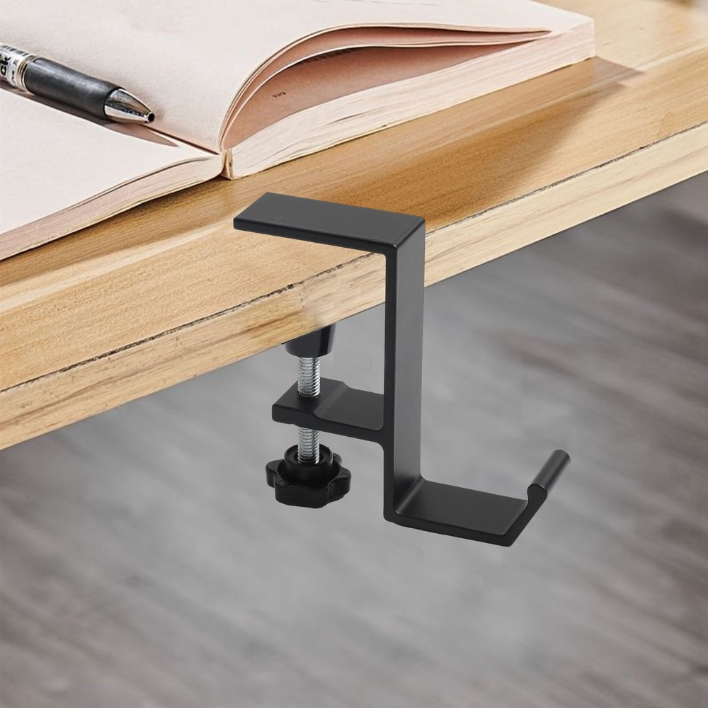 Compact Design Adjustable Clamp Hooks Set of 3 for Desktop Organization