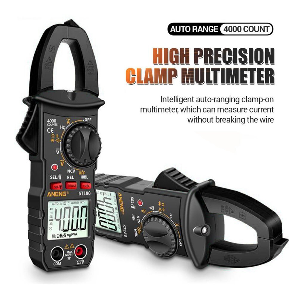 Digital Multimeter Tester AC DC Volt Ohm Amp Clamp Meter Auto Range LCD Handheld