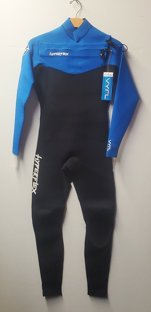 HYPERFLEX Men's 3/2 VYRL CZ Wetsuit - Black/Blue - Size Medium - NWT