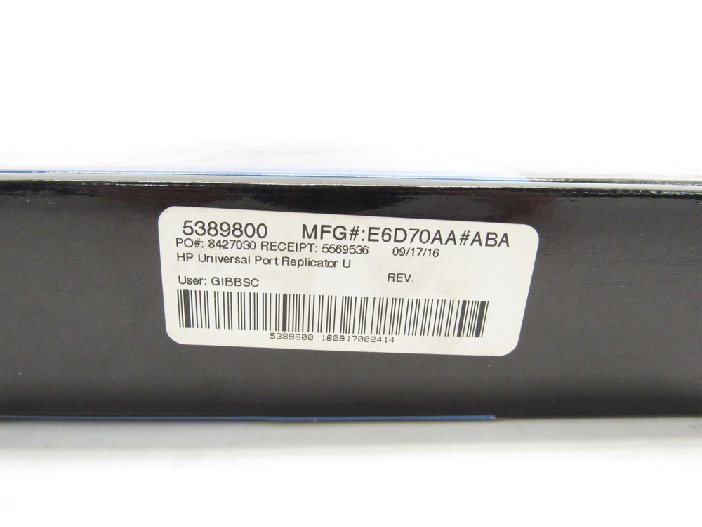 HP E6D70AA Universal Port Replicator Docking Station USB / HDMI / Display / New