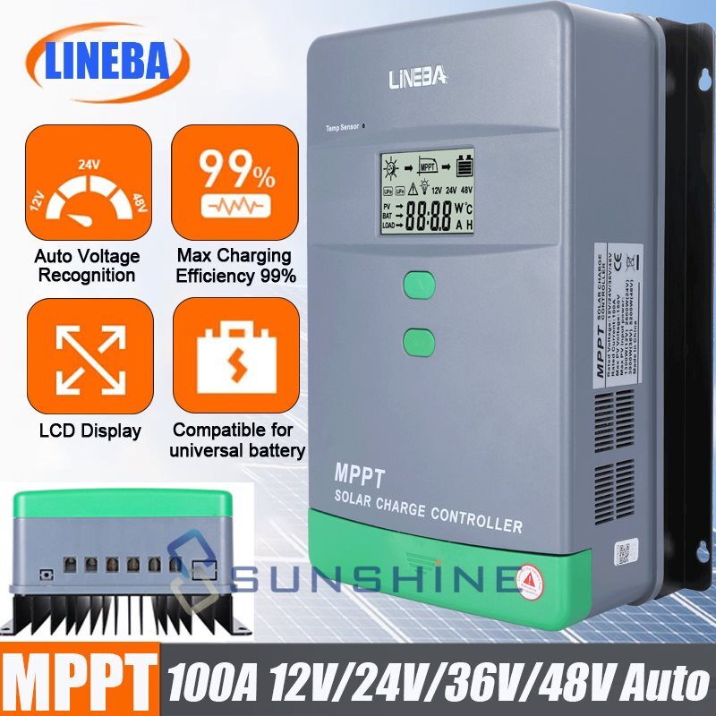 100A 60A Solar MPPT Charge Controller Solar Panel Regulator 12V/24V Auto Track