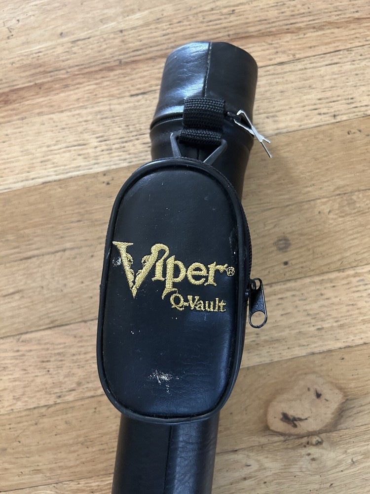 Viper Q-Vault Cue Stick Case No Strap Light Stain Zipper Pull Missing