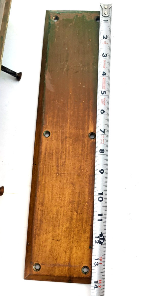 Vintage Cast Brass Push &Pull Sargent Door Handle 14"X3.5"