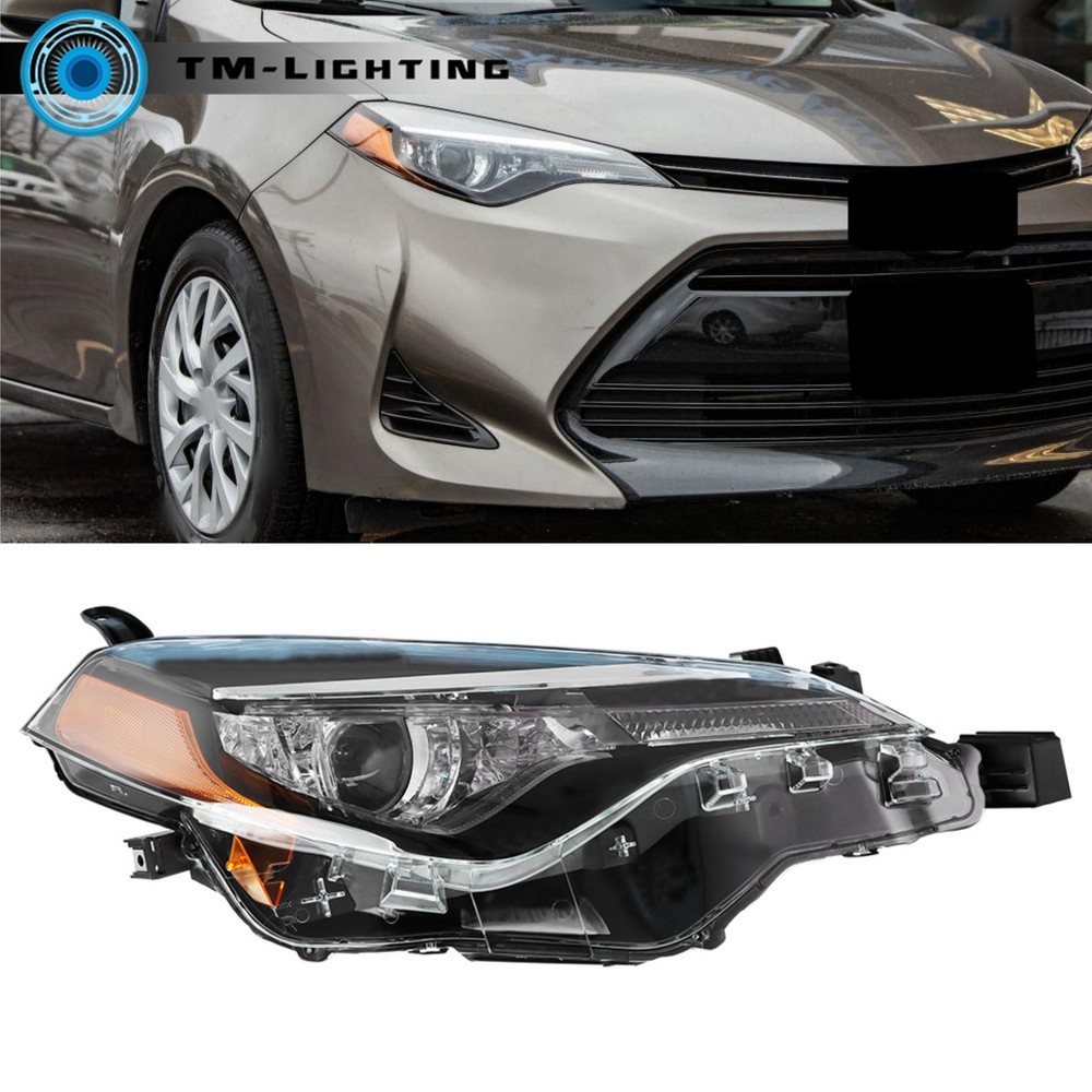 For 2017 2018 2019 Toyota Corolla L LE LE Headlight Right Passenger Side Halogen