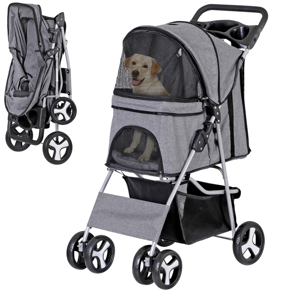 Pet Stroller for Medium Small Dogs Foldable 4 Wheels Dog Strollers Lightweight