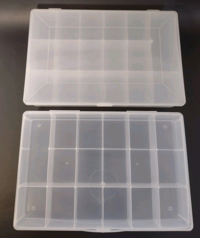2 Floss Organizer Boxes Empty Storage Box Unbranded Plastic Floss Beads Crafts
