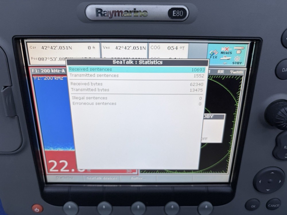 Raymarine E80 Classic GPS Chartplotter Multifunction Display ONLY; Tested