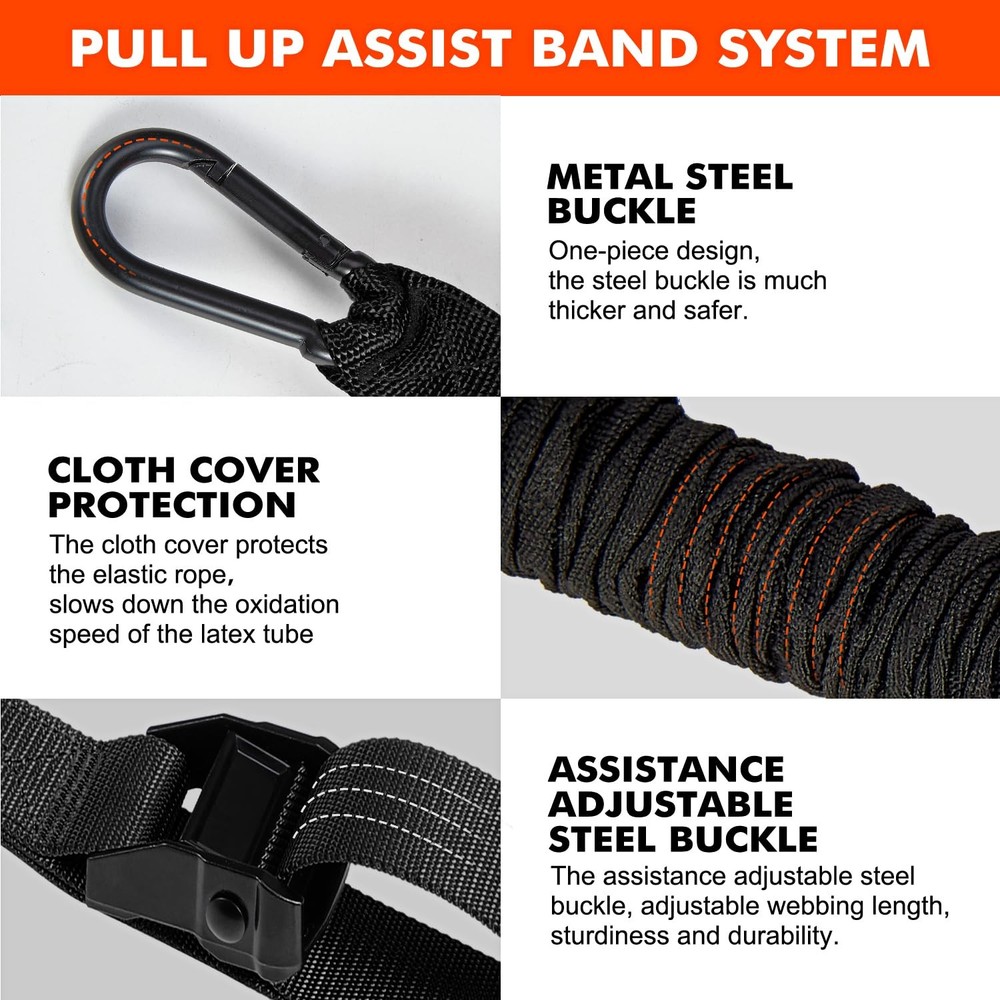 Pull Up Assistance Bands, Heavy-Duty Assisted Pull Up Resistance Band, Adjust...