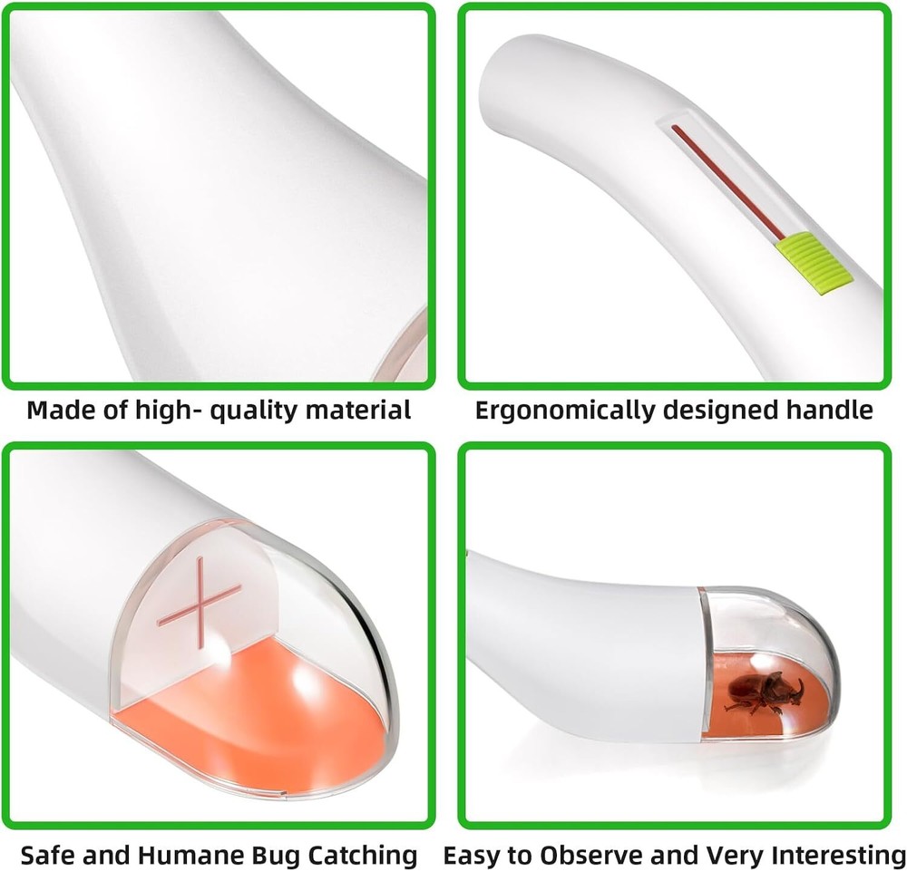 4 Pack Humane Bug Catcher – Contactless Grabber Tool for Easy Capture