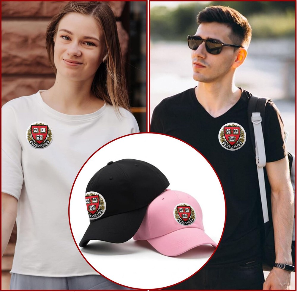 Harvard University Logo Iron On Patch - Sew Patch - Embroidered Patch 4"x4"