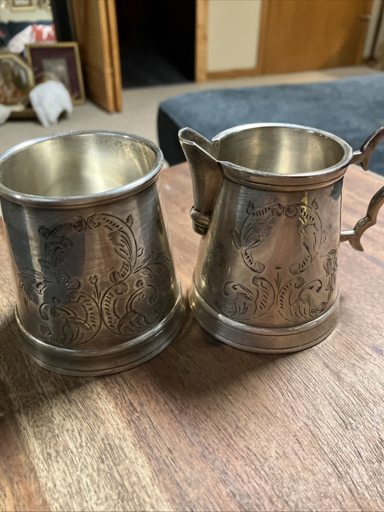 William Adams Silverplate Creamer and Sugar Set