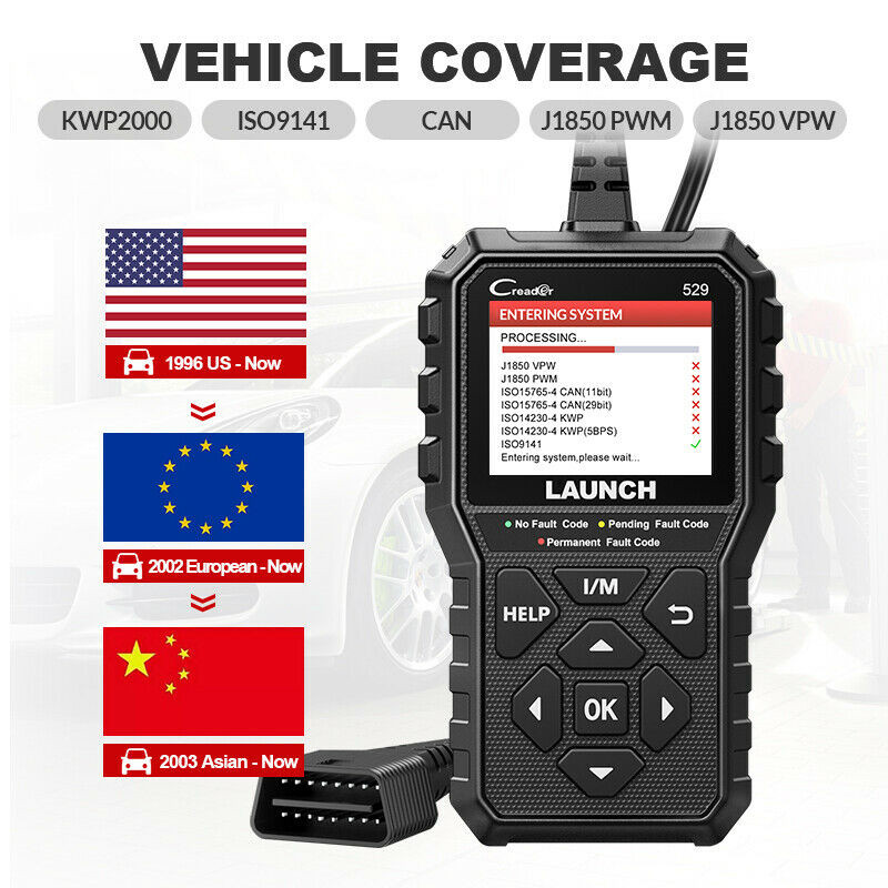 2025 LAUNCH X431 CR529 OBD2 Engine Check Car Code Reader Scanner Diagnostic Tool