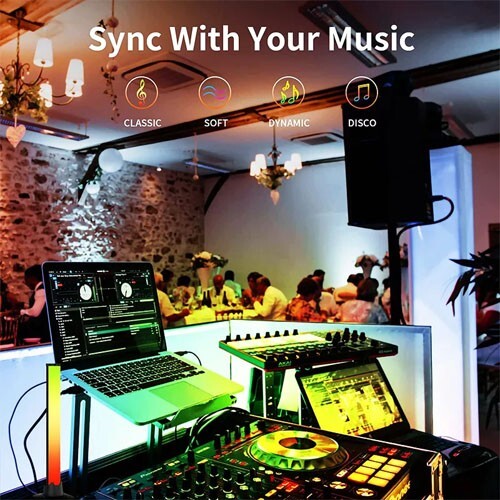 Smart LED Ambiance Backlight TV Light Bars Music Sync Kit APP & Remote