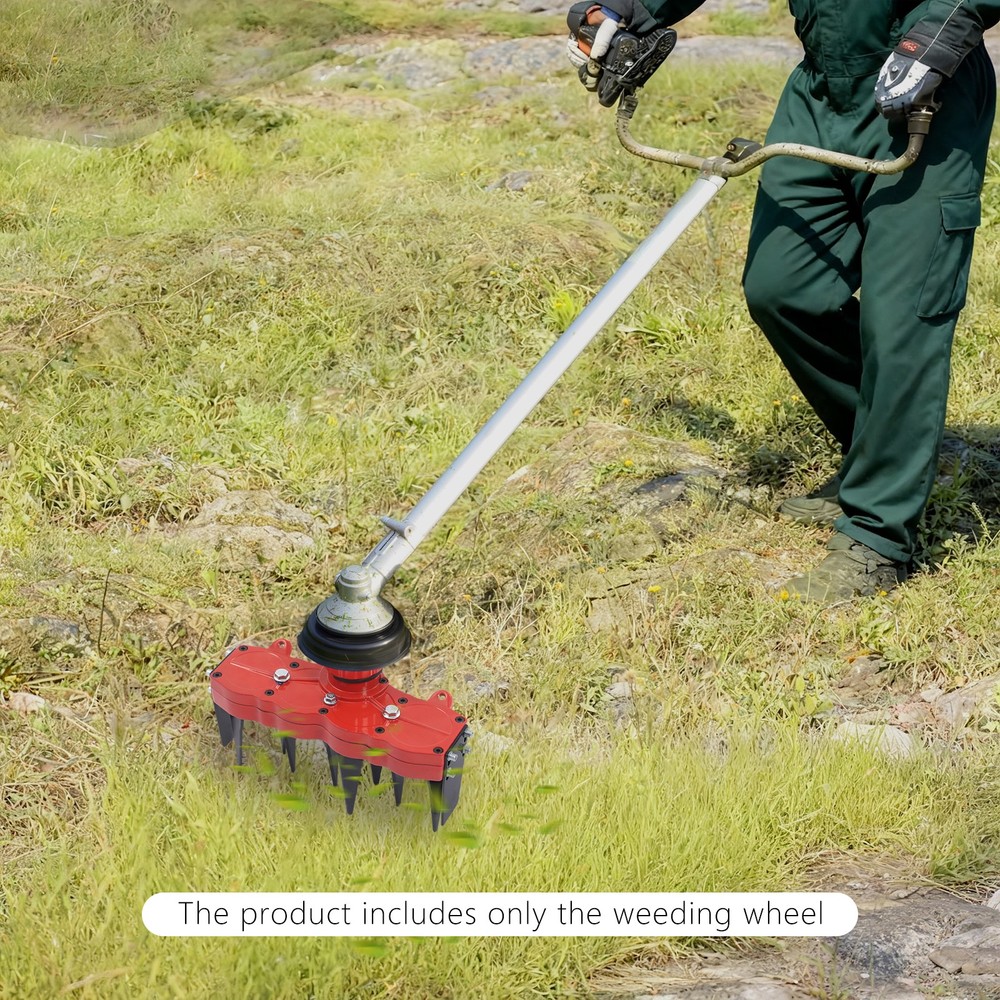 4-Tooth Weeding Wheel Multi-Function Weeding Attachment Wheel Grass Remover Tool