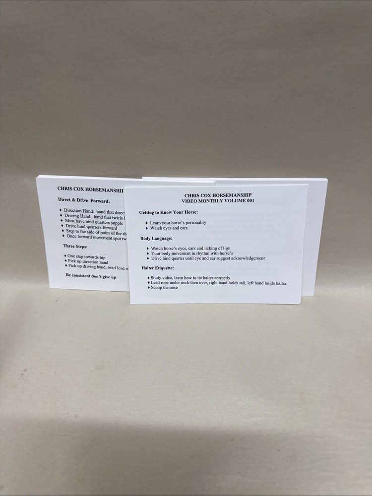 Chris Cox Horsemanship Instructional Program horse training DVD SET