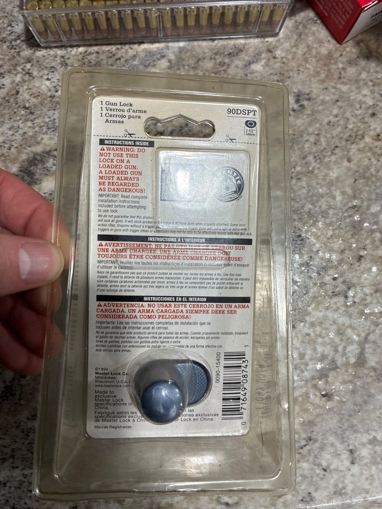 Master Lock Gun Lock, Keyed Trigger Lock, 90DSPT, New In Package