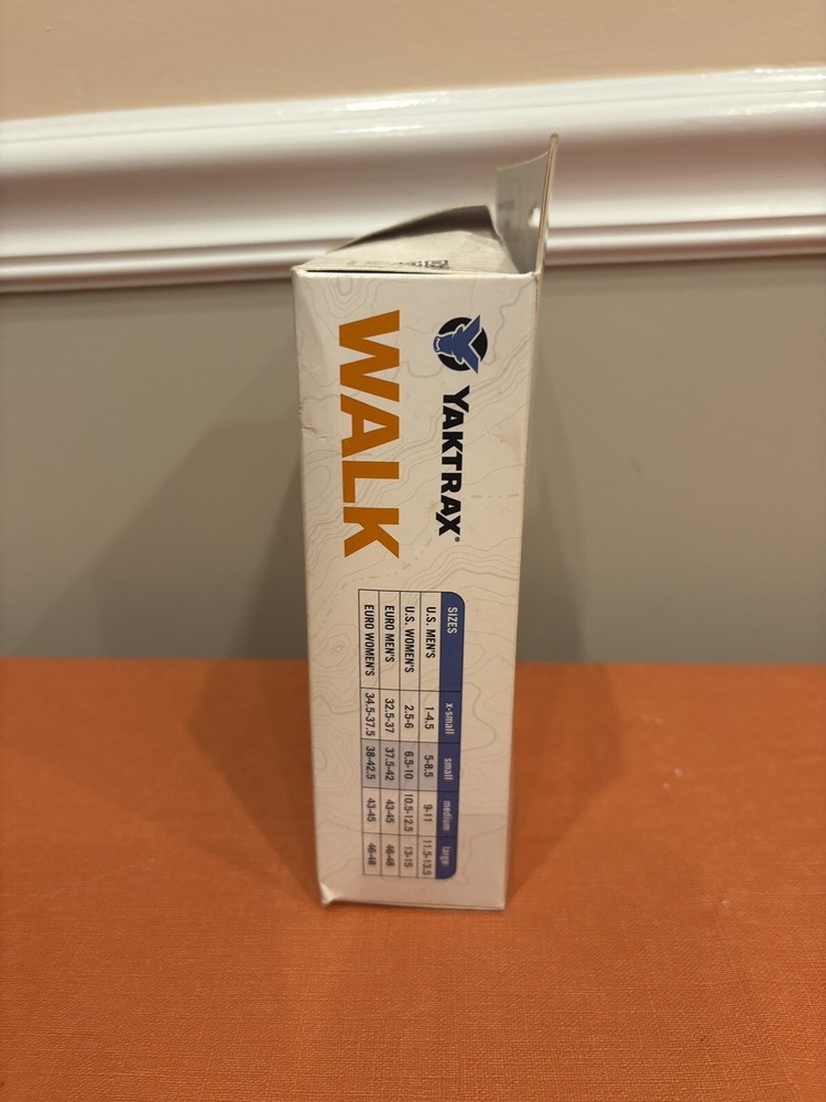 YAKTRAX WALK SIZE SMALL--ONE PAIR WINTER TRACTION CLEAT OPEN BOX