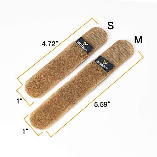 IDOGEAR Tactical Fastening Binding Strap Hook & Loop Medium(4 pcs) Coyote Brown