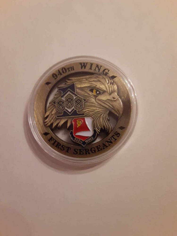 First Sergeants 940th Wing Hobo Nickel Challenge Coin Eagle