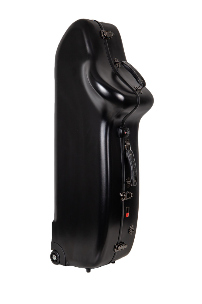 Crossrock Low A Baritone Saxophone Case with Wheels | Polycarbonate Hard Shell