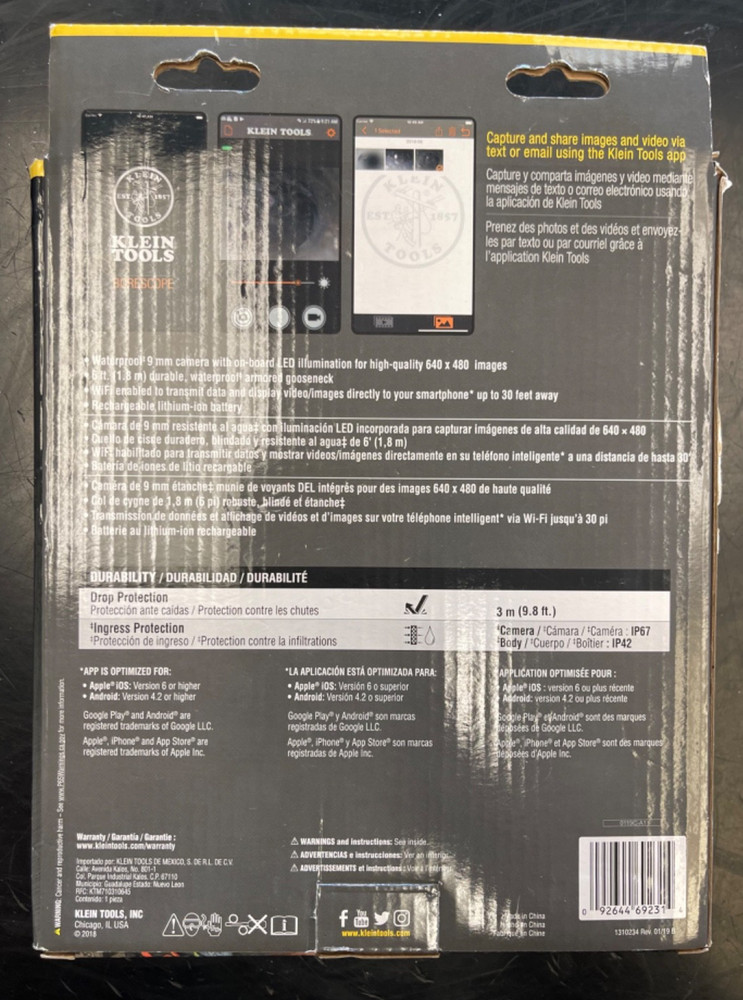 Klein Tools ET20 WiFi Borescope Inspection Camera