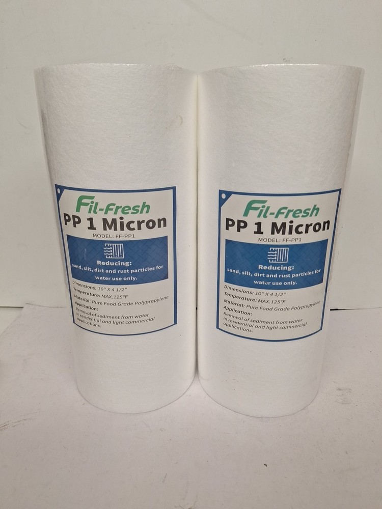 Fil-Fresh FF-PP1 Micron Water Filter 4.5" X 10" Food Grade Polypropylene