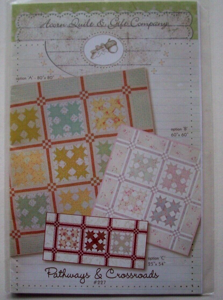 Pathways & Crossroads pieced quilt pattern *G