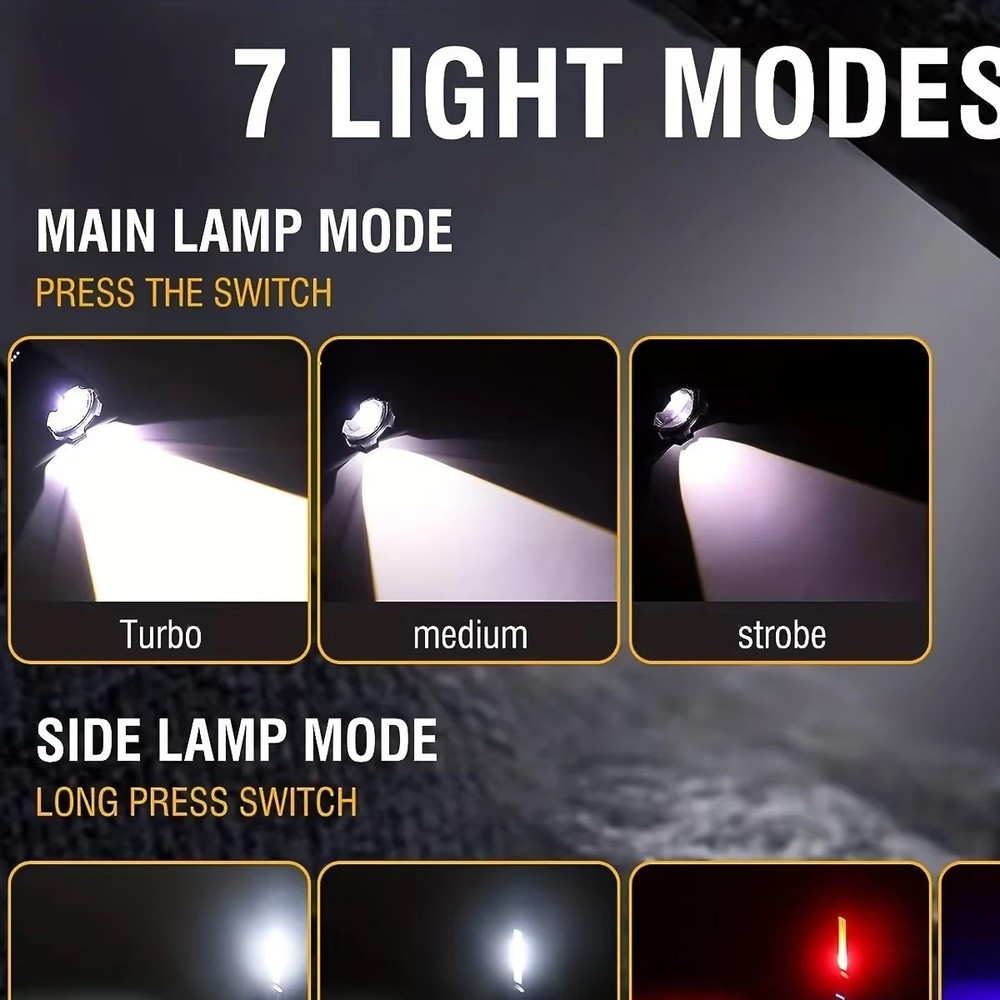 99000000LM Super Bright LED COB Tactical Flashlight USB Rechargeable Work Light