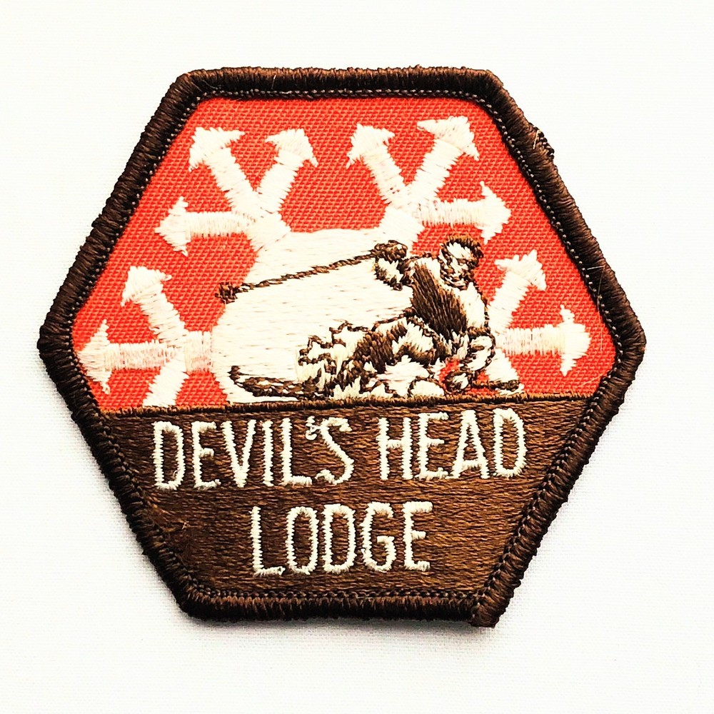 Vintage Devils Head Lodge Wisconsin WI Skiing Patch 3”