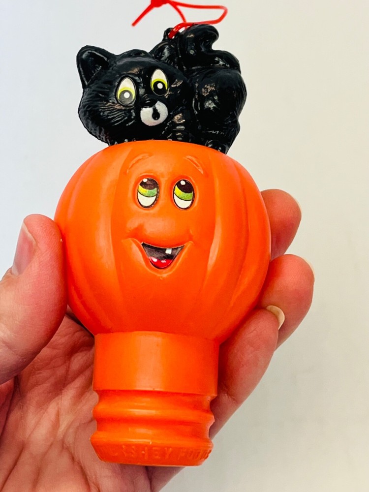 Hershey Halloween Candy Holder Container Pumpkin Black Cat Jack O Lantern BIN11