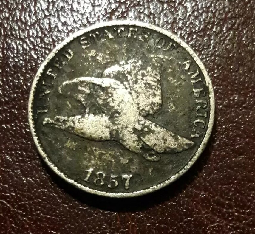 1857 Philadelphia Mint Copper-Nickel Flying Eagle Cent