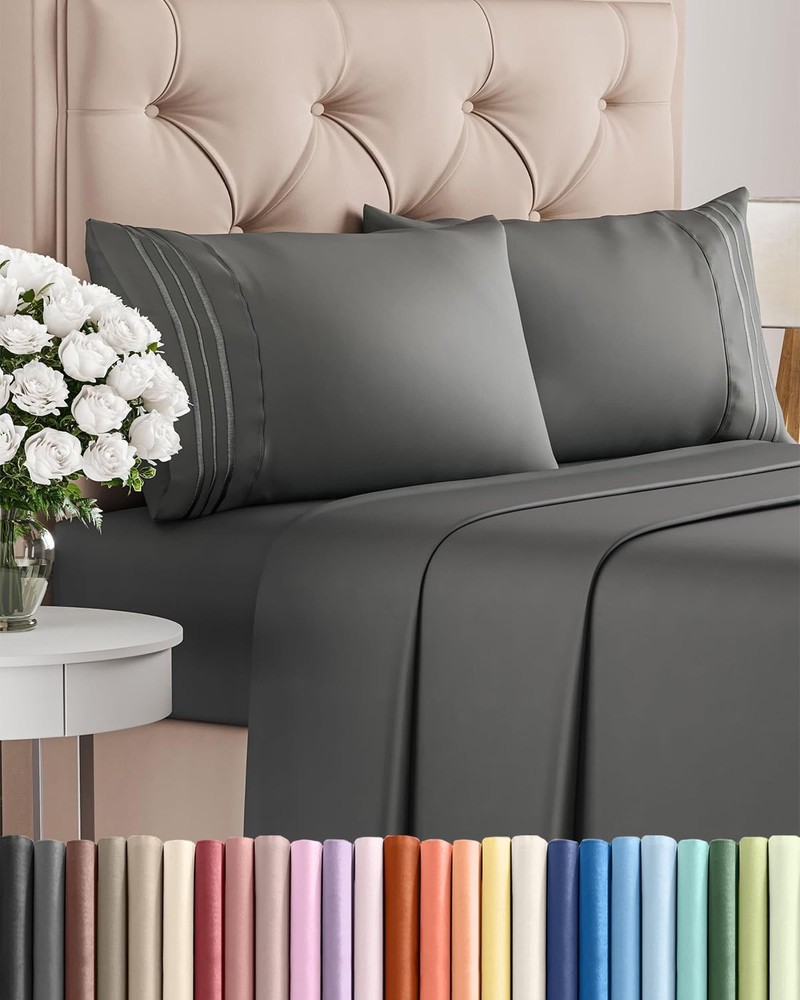 King Size 4 Piece Sheet Set - Comfy Breathable & Cooling Bed Sheets Set - Hot...