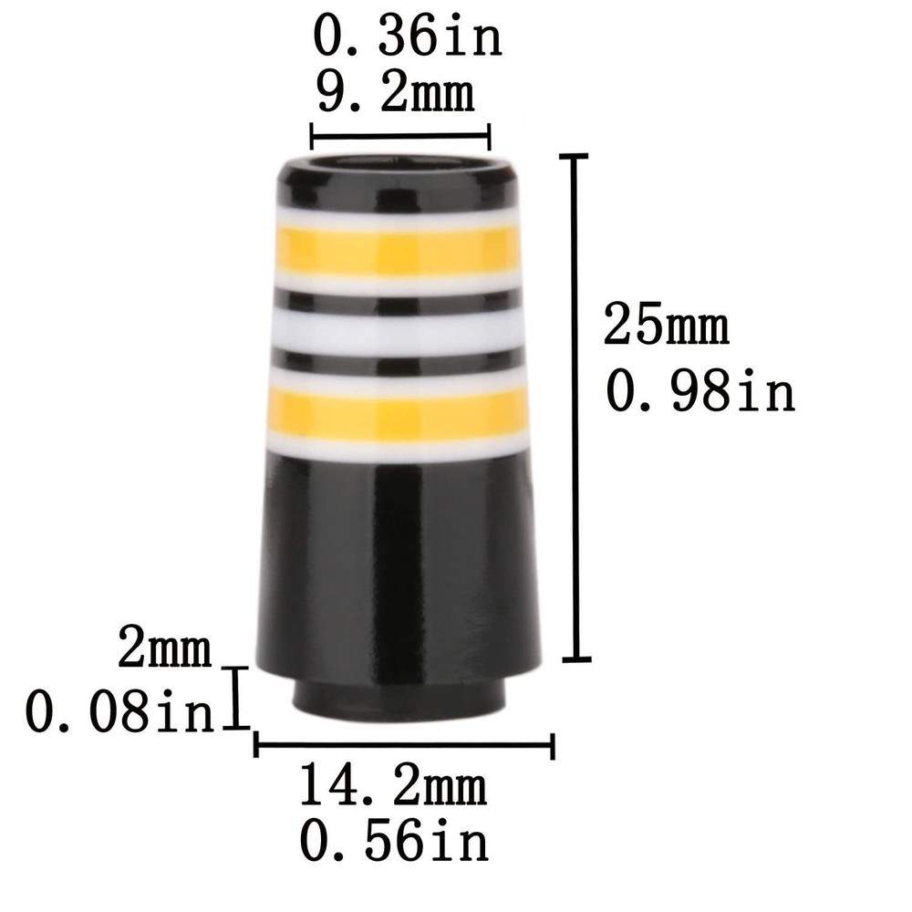 10pcs Custom Tip .355 Golf Ferrules for Taper Tip Iron Wedge (Orange Ring)