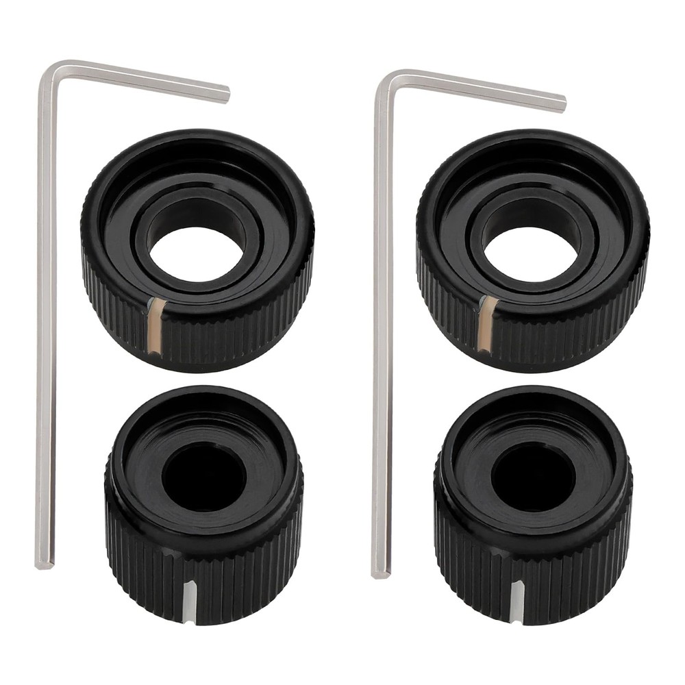 2pcs Guitar Aluminum Dual Concentric Control Knobs Dome Volume Tone Stacked K...