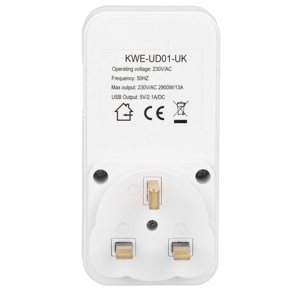 Digital Countdown Timer Socket With USB Ports For Home Appliances Energy Saving
