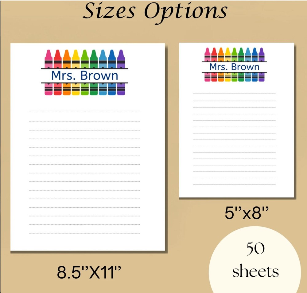 Personalized Note pad, Custom Teacher Notepad